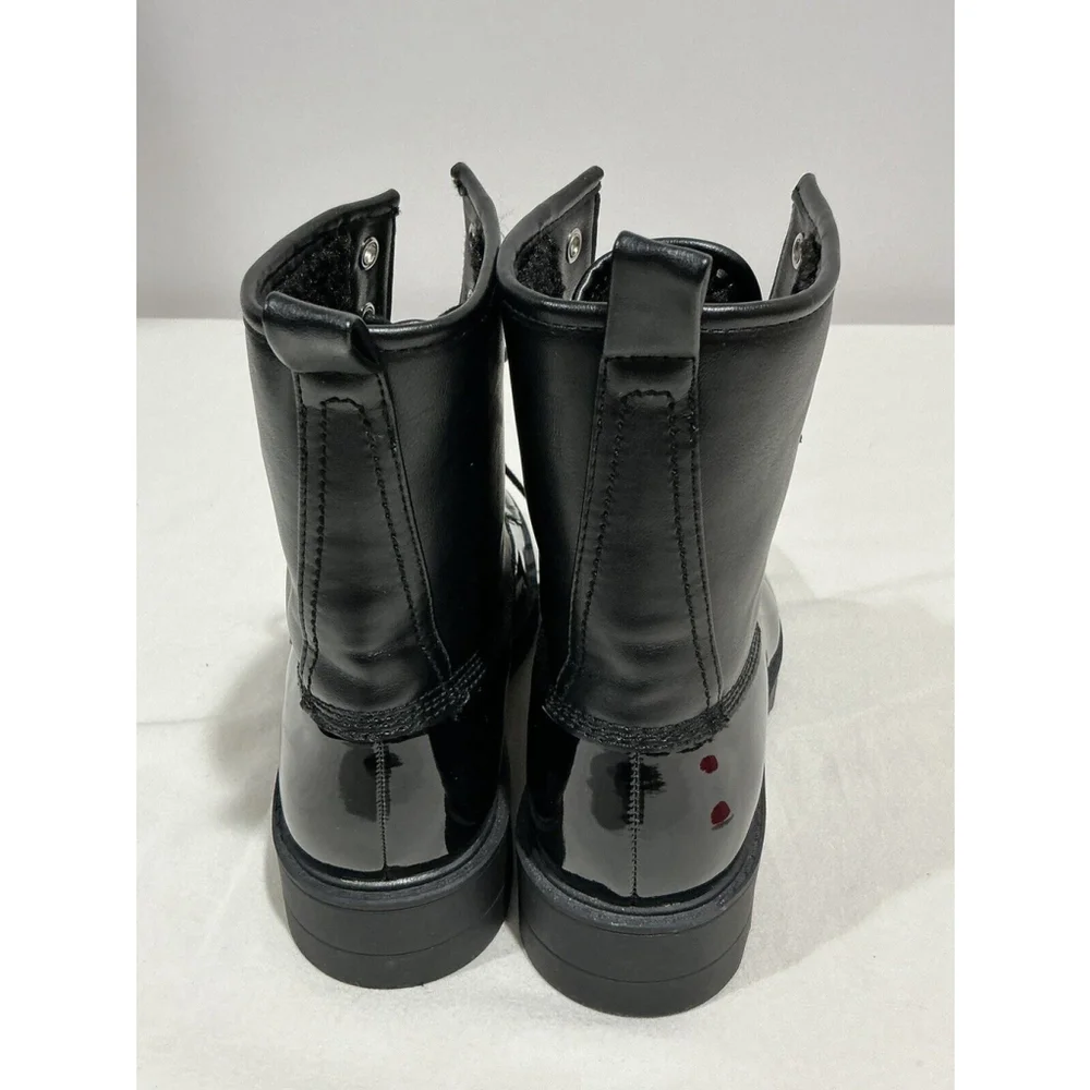 Woman’s J.f. Amy Lace Up Black Size 8 Combat Boots